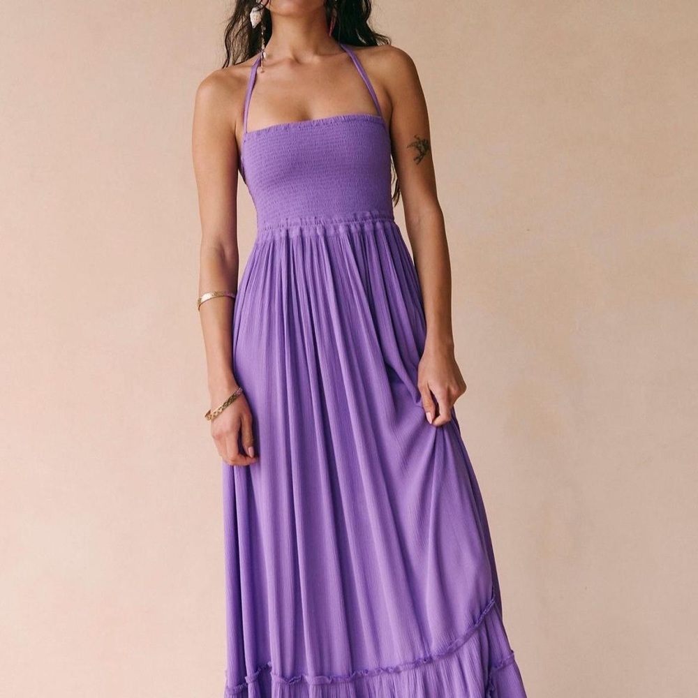 Free People Extratropical Halter Maxi Dress